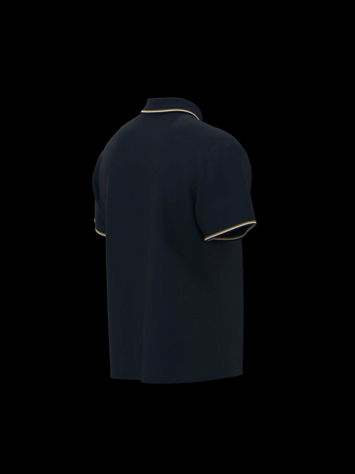Navy & White / Gold Polo