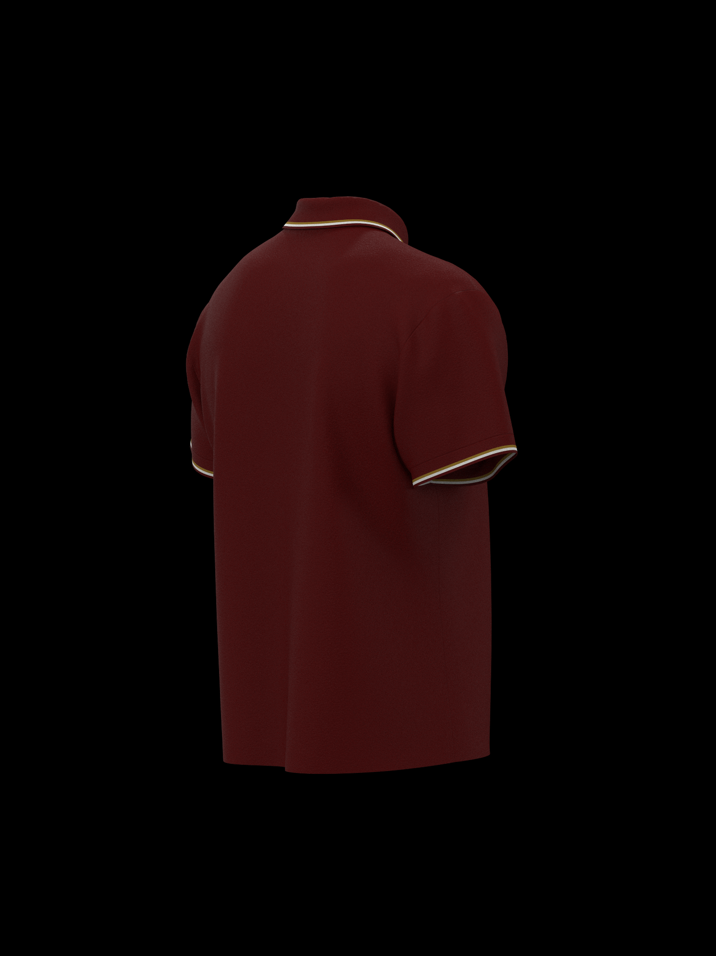 Royal Red & White / Gold Polo