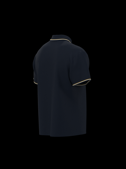 Navy & White / Gold Polo