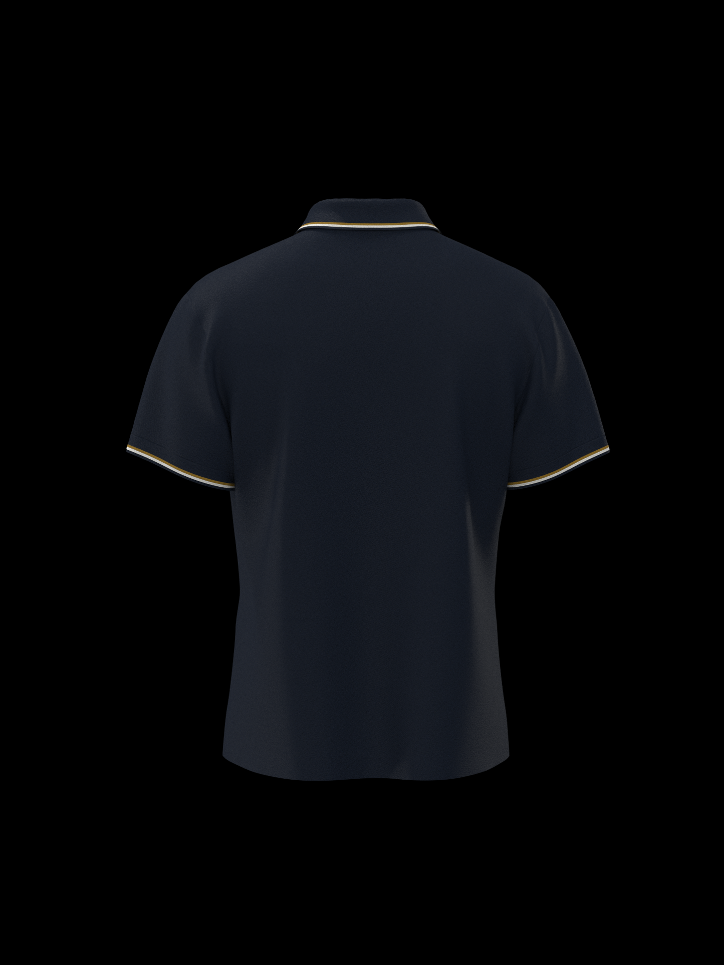 Navy & White / Gold Polo