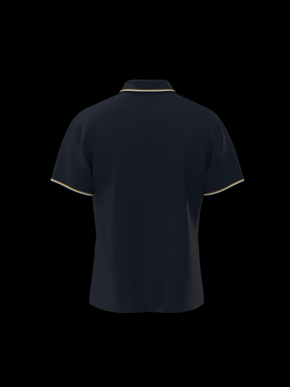 Navy & White / Gold Polo