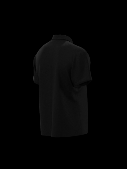 Black & White Zipper Polo
