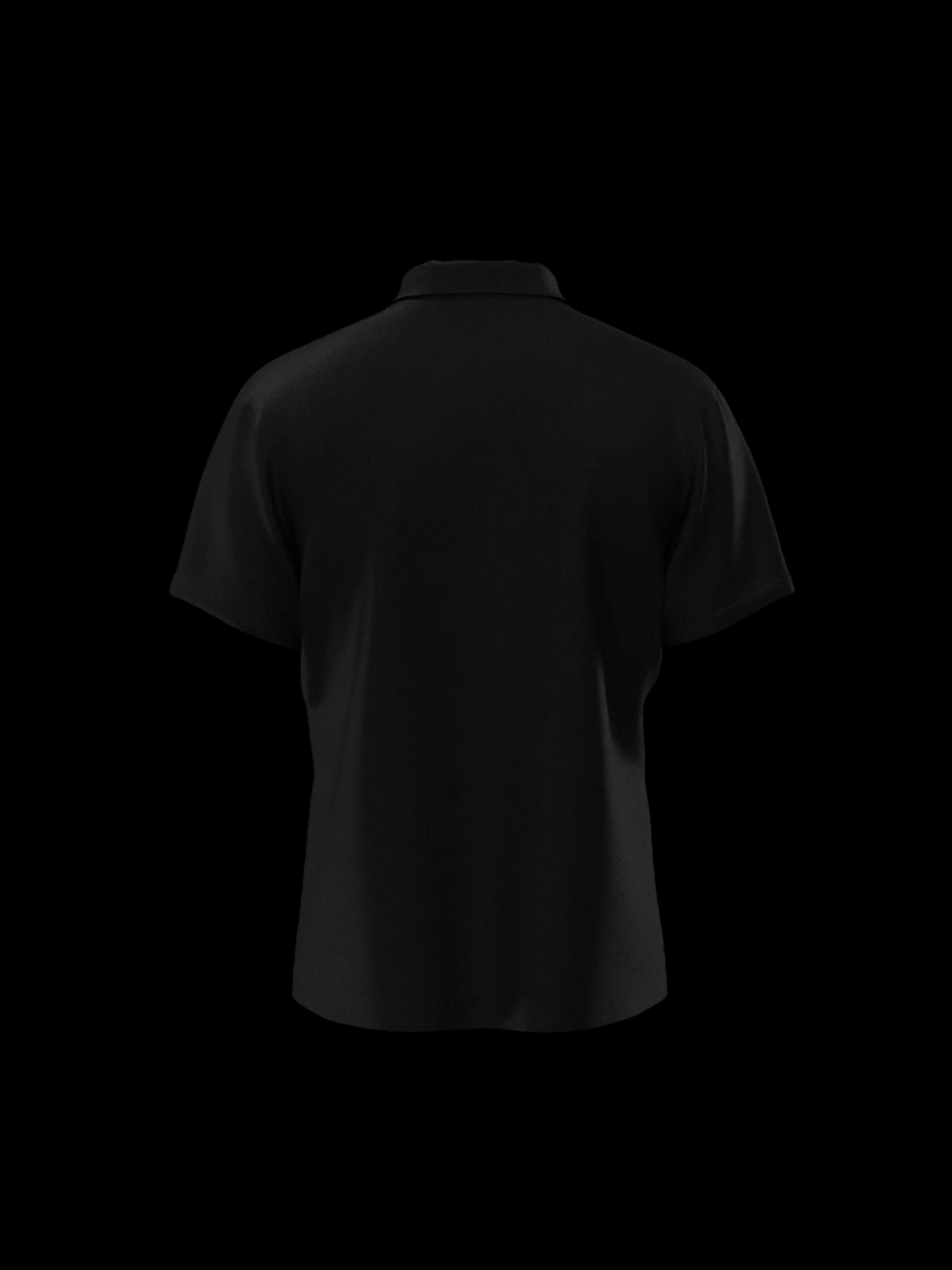 Black & White Zipper Polo