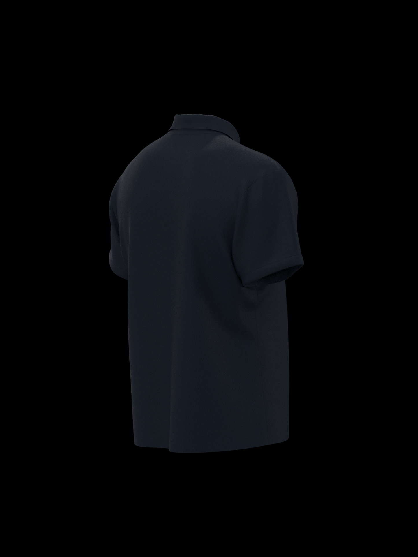 Navy & Gold Zipper Polo