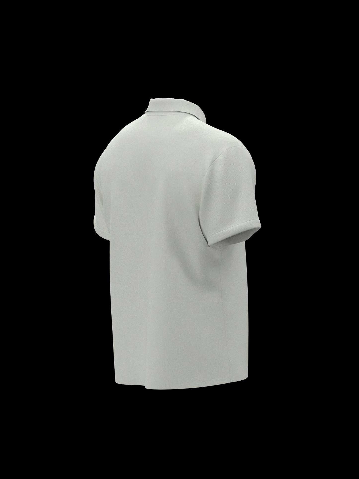 White & Gold Zipper Polo