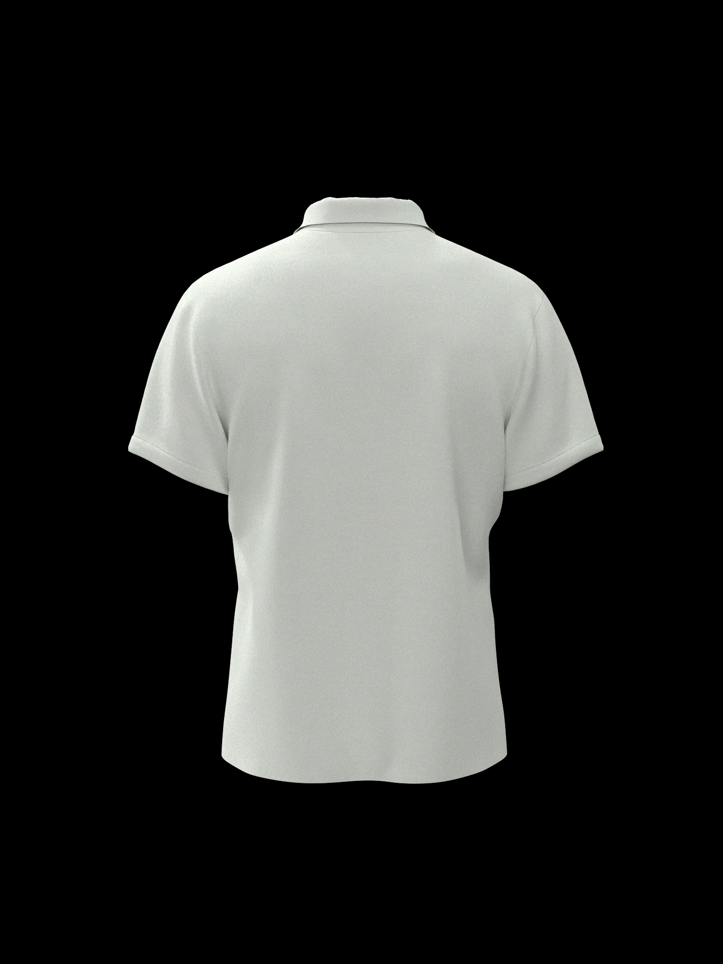 White & Gold Zipper Polo